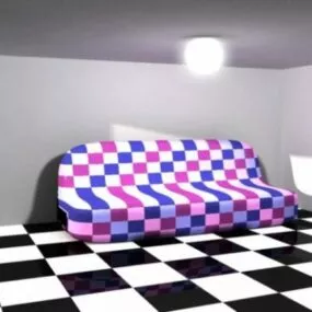 Interior Simple Sofa Furniture With Light 3d model