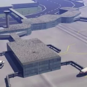International Airport Station 3d model