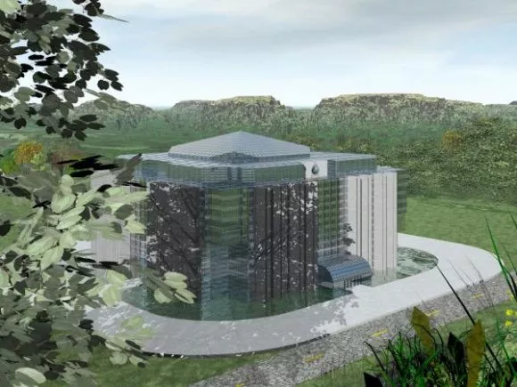 Old Apartment Building Three Storey 3d model