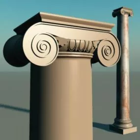 Classic Ionic Column 3d model