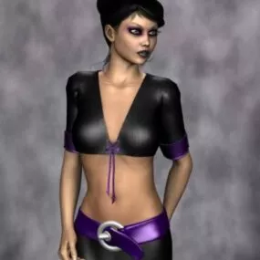 Outfit Girl Character 3d model