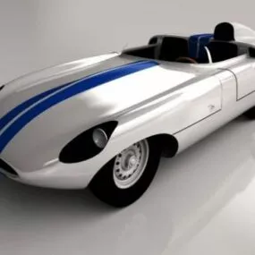 Sports Car Jaguar E Type 3d model
