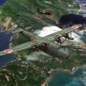 Japanese Ww2 Aircraft H8k 3d model