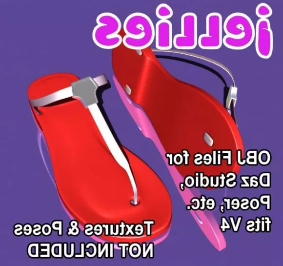 Red Slip Sandals Fashion 3d model Red Slip Sandals Fashion 3d model