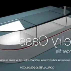 Jewelry Glass Case Exhibition 3d model