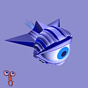 Cartoon Plane Eye Shape 3d model