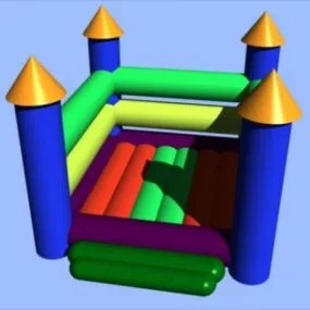 Plastic Castle Kid Toy 3d model