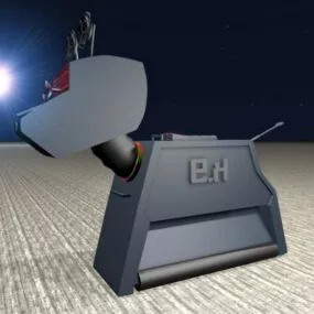 Black Dog Robot Character 3d model