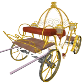 19th Century Cart Vehicle 3d model