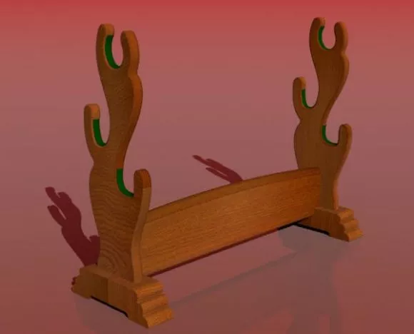Art Deco Chair With Lamp 3d model