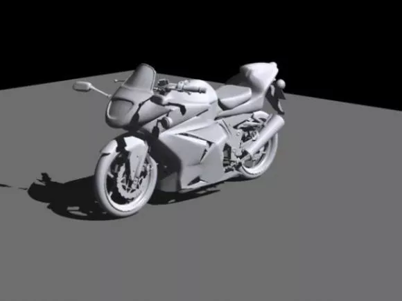 Kawasaki Ninja Motorcycle 3d model Kawasaki Ninja Motorcycle 3d model