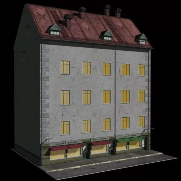 Old Victoria Building 3d model Old Victoria Building 3d model
