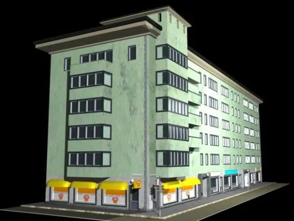 Scifi Housing Building Shape 3d model