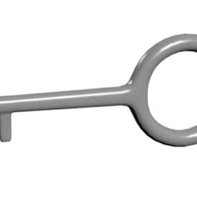 Steel Key Household Equipment 3d model