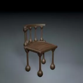 Kitchen Chair Antique Style 3d model