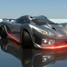 Koenigsegg Ccxr Sports Car 3d model