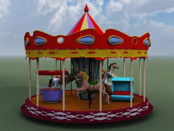 Playground Carousel 3d model Playground Carousel 3d model