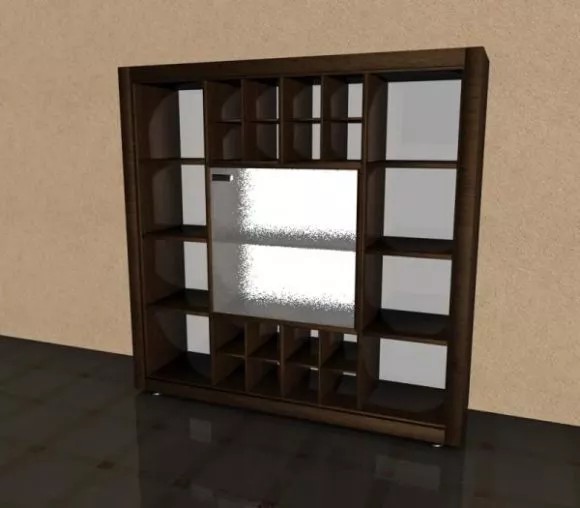 Wall Wine Cabinet Classic Style 3d model