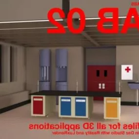 Lab Room Interior 3d model