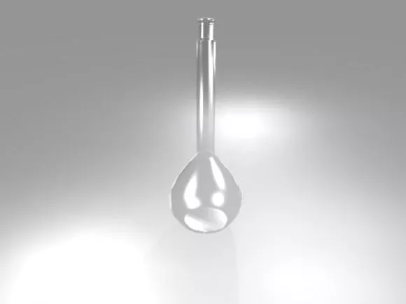 Lab Accessories Beaker With Bubble Liquid 3d model