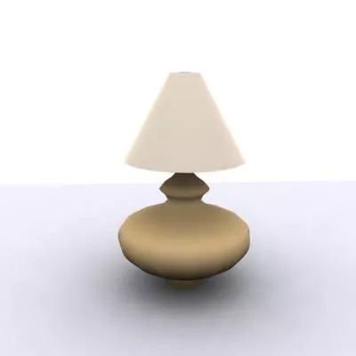 Antique Curved Bedside Table 3d model