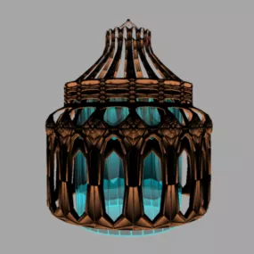 Carved Shade Lamp Furniture 3d model