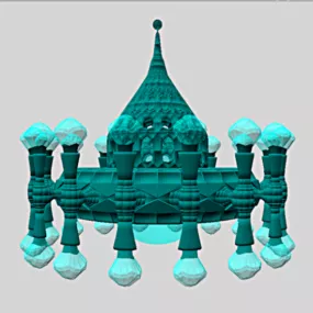 Lamp Temple Shapde 3d model