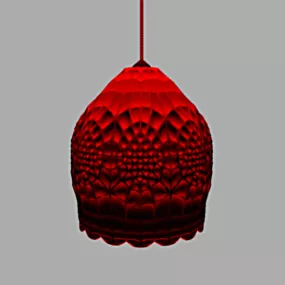 Textile Shade Lamp 3d model