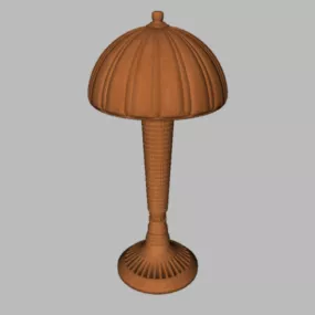 Classic Table Lamp Wooden Material 3d model