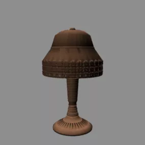 Classic Table Lamp Carved Style 3d model