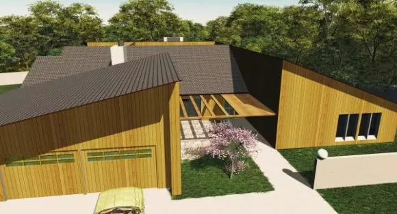 School House Building 3d model