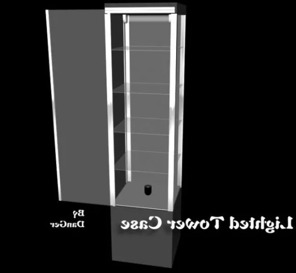 Simple Tv Cabinet With Floor Lamp 3d model