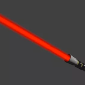 Red Lightsaber Scifi Weapon 3d model
