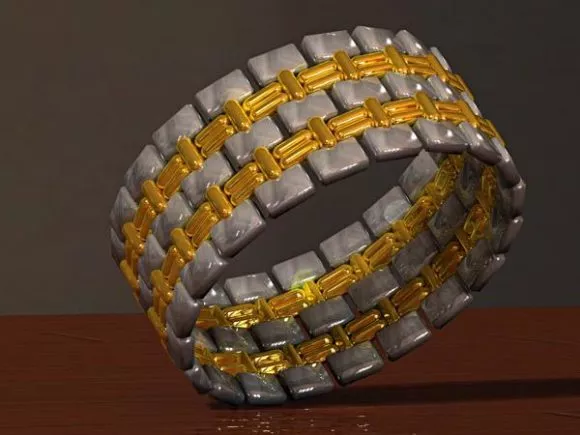 Clover Harp Jewelry Shape 3d model