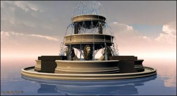 Realistic Water Fountain 3d model Realistic Water Fountain 3d model