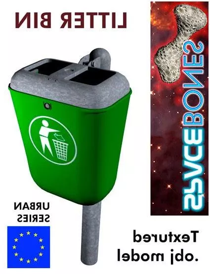 Litter Trash Bin 3d model Litter Trash Bin 3d model