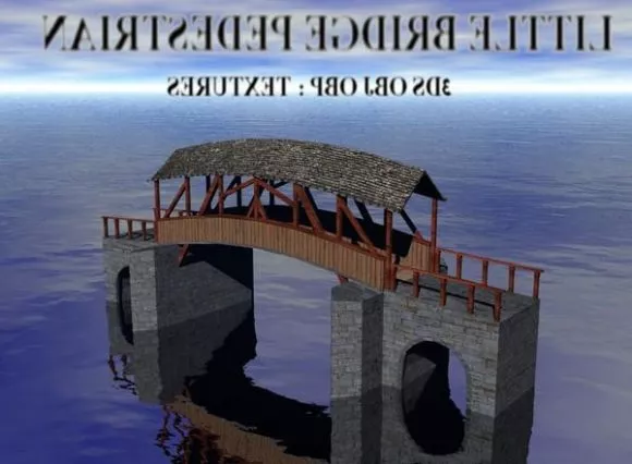 Little Bridge With Stone Pedestrian 3d model Little Bridge With Stone Pedestrian 3d model