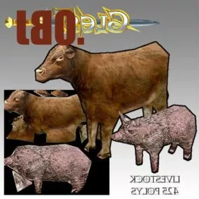 Farm Animal Game Animals 3d model