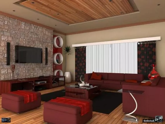 Multimedia Room With Lighting Effect 3d model