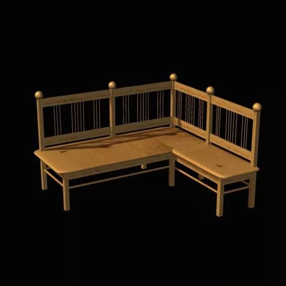 Sofa Leather Luxurious Style 3d model