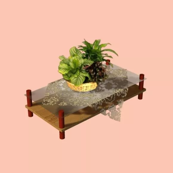 Coffee Table Round Top 3d model