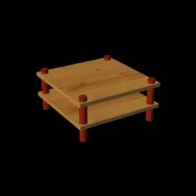 Livingroom Little Table Double Top 3d model