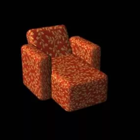 Livingroom Armchair Retro Texture 3d model