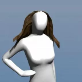 Lowpoly Girl Character Sculpture 3d model