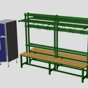 Locker Room With Shelf 3d model