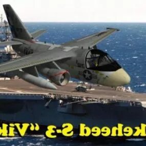 Fighter Aircraft Lockheed Viking 3d model