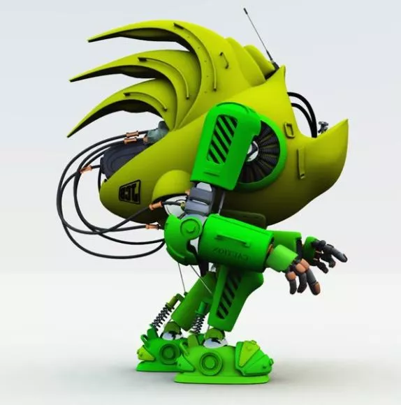 Music Band With Character And Instrument 3d model
