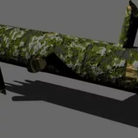 Green Tree Log 3d model
