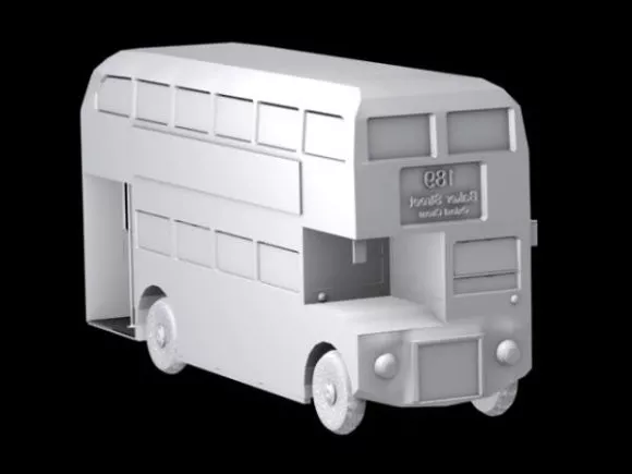 London Bus Vintage Vehicle 3d model London Bus Vintage Vehicle 3d model