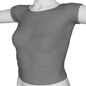 Grey Tshirt Girl Fashion 3d model